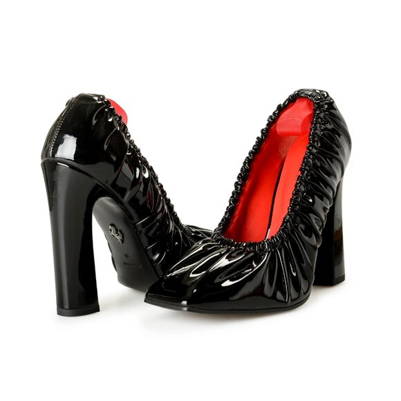 Scuderia Ferrari Women's "VARNISH PUMP" Black Leather Pump Shoes US 10 IT 40 - Picture 8 of 8